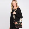 Fashnzfab Aztec Patterned Tassel Crossbody Bag In Orange