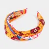 Fashnzfab Aztec Patterned Twisted Headband In Pink