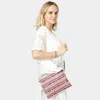 Fashnzfab Aztec Patterned Wristlet Clutch / Crossbody Bag In Pink