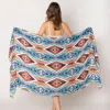 Fashnzfab Aztec Print Scarf In Blue