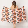Fashnzfab Aztec Print Scarf In Orange