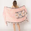 Fashnzfab Aztec Print Scarf In Pink