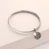 Fashnzfab -b- Initial Initial Monogram Pearl Charm Bangle Bracelet Silver Burnished In Silver