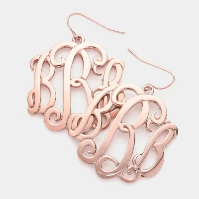 Fashnzfab B Initial Monogram Earrings In Multi