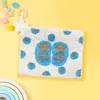 Fashnzfab Baby Shoes Seed Beaded Mini Pouch Bag In Blue