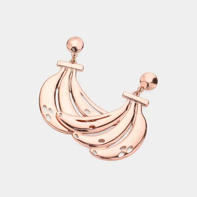 Fashnzfab Banana Metal Earrings In Gold