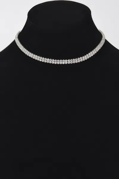 Fashnzfab Barbie Inspired Shiny Choker Necklace In Black