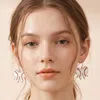 Fashnzfab Baseball Bow Charm Drop Dangle Earrings In Multi