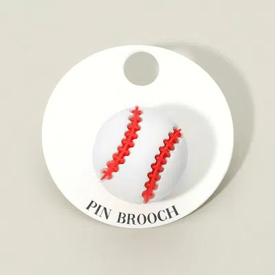 Fashnzfab Baseball Lapel Pin Brooch In Multi