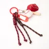 Fashnzfab Baseball Name Tag Keychain / Bag Charm In White