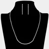 Fashnzfab Basic Rhinestone Necklace In Black