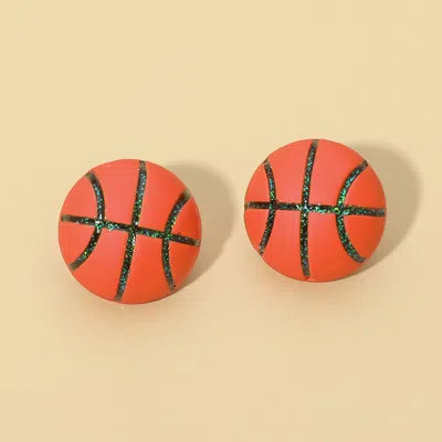 Fashnzfab Basket Stud Earrings Orange