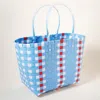 Fashnzfab Basket Woven Tote Bag In Multi
