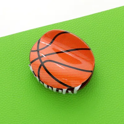 Fashnzfab Basketball Acrylic Hair Claw Clip In Brown