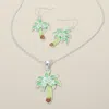 Fashnzfab Beach Inspired Palm Tree Necklace In Multi