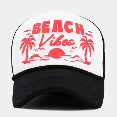 Fashnzfab Beach Vibe Palm Tree Embroidered Mesh Back Trucker Hat In Multi