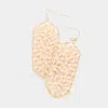 Fashnzfab Bead Cluster Hexagon Dangle Earrings In Gold