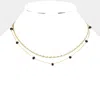 Fashnzfab Bead Station Double Layered Necklace In Gold