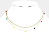 Fashnzfab Bead Station Double Layered Necklace In Multi