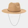 Fashnzfab Beaded Chin Tie Straw Sun Hat In Green