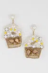 Fashnzfab Beaded Cupcake Earrings In Multi