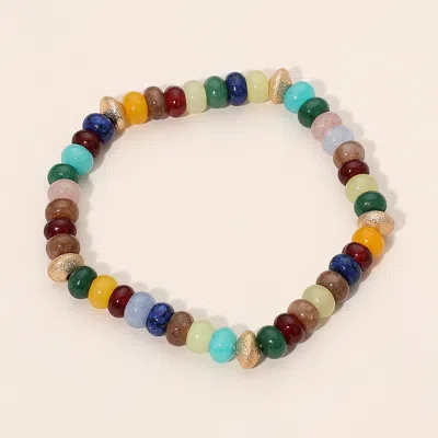 Fashnzfab Beaded Stretch Bracelet In Multi