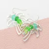 Fashnzfab Bean Beads Accented Metal Wire Palm Tree Dangle Earrings - Multi, Silver In Metallic