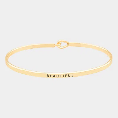 Fashnzfab Beautiful Thin Metal Hook Bracelet Gold