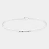 Fashnzfab Beautiful Thin Metal Hook Bracelet Rhodium In Multi