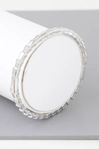 Fashnzfab Bejeweled Snake Scale Bracelet In Multi