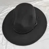 Fashnzfab Belt Band Pointed Fedora Hat In Black