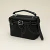 Fashnzfab Belt Pants Shape Box Hand Bag / Crossbody Bag In Black