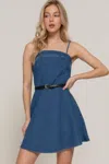 Fashnzfab Belted Cami A-line Mini Dress