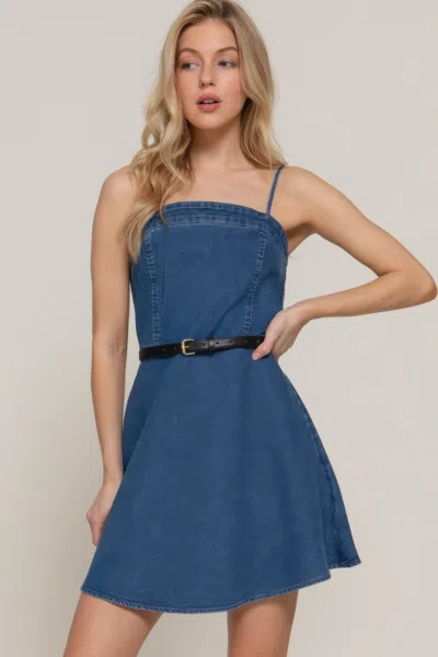 Fashnzfab Belted Cami A-line Mini Dress