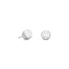 Fashnzfab Bezel Set Cz Stud Earrings In Pattern
