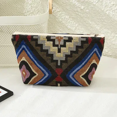 Fashnzfab Big Aztec Pattern Pouch Bag In Multi