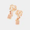 Fashnzfab Bird Cage Dangle Tree Of Life Earrings In Multi
