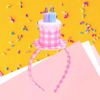 Fashnzfab Birthday Cake Headband In Pink