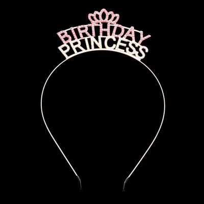 Fashnzfab Birthday Princess Rhinestone Embellished Message Headband In Gold