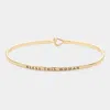 Fashnzfab Bless This Woman Thin Brass Metal Hook Bracelet Gold In Gold