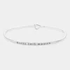 Fashnzfab Bless This Woman Thin Brass Metal Hook Bracelet Rhodium In Multi