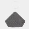 Fashnzfab Bling Angled Evening Tote / Crossbody Bag In Black