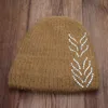 Fashnzfab Bling Arrow Studded Accented Fuzzy Winter Beanie Hat In Brown