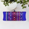 Fashnzfab Bling Aztec Print Evening Clutch Bag In Blue