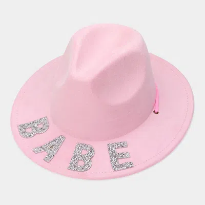 Fashnzfab Bling Babe Message Pointed Western Cowboy Hat In Pink