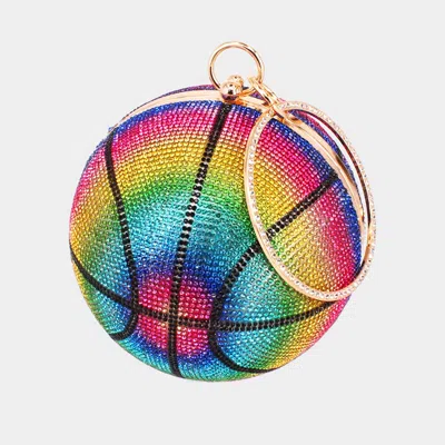 Fashnzfab Bling Basketball Clutch Bag In Multi