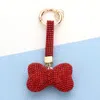 Fashnzfab Bling Bow Keychain In Red
