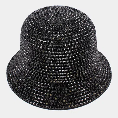 Fashnzfab Bling Bucket Hat In Black