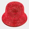 Fashnzfab Bling Bucket Hat In Red