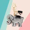 Fashnzfab Bling Elephant Tassel Keychain In Multi